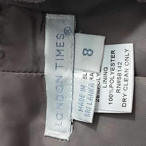 London Times Special Occasion 2 Pc Bolero Midi Lined Jacket Dress Size 8 Y2K - Picture 9 of 15